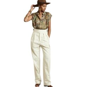 BANANA REPUBLIC CARGO HERITAGE PLEATED EXPLORER OFF WHITE PANTS 2